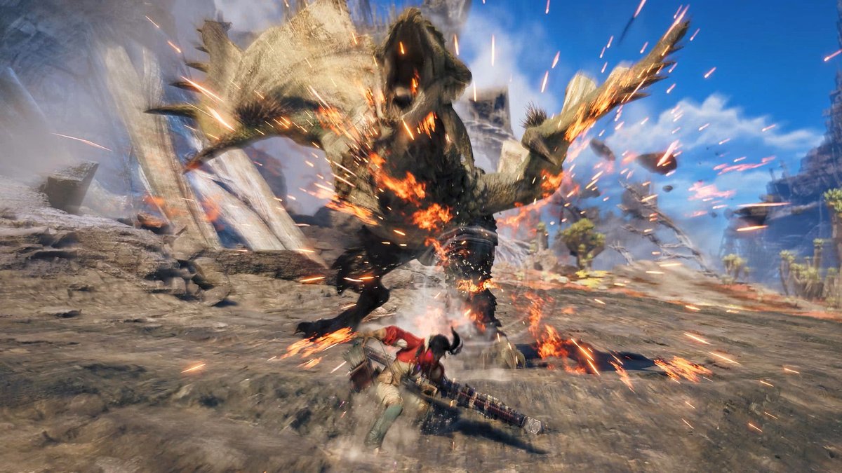4GamerNews's tweet photo. 「モンスターハンターワイルズ：アセンダンス」，新要素「ブーストブレイサー」を公開。大剣の2連相殺をはじめ，さまざまな新アクションを確認
https://t.co/0lkelVM9yn

「ブーストブレイサー」を起動することで，ハンターのアクション性能を一定時間強化し，新たな技や派生も使用できる https://t.co/LEfIFtWjdX