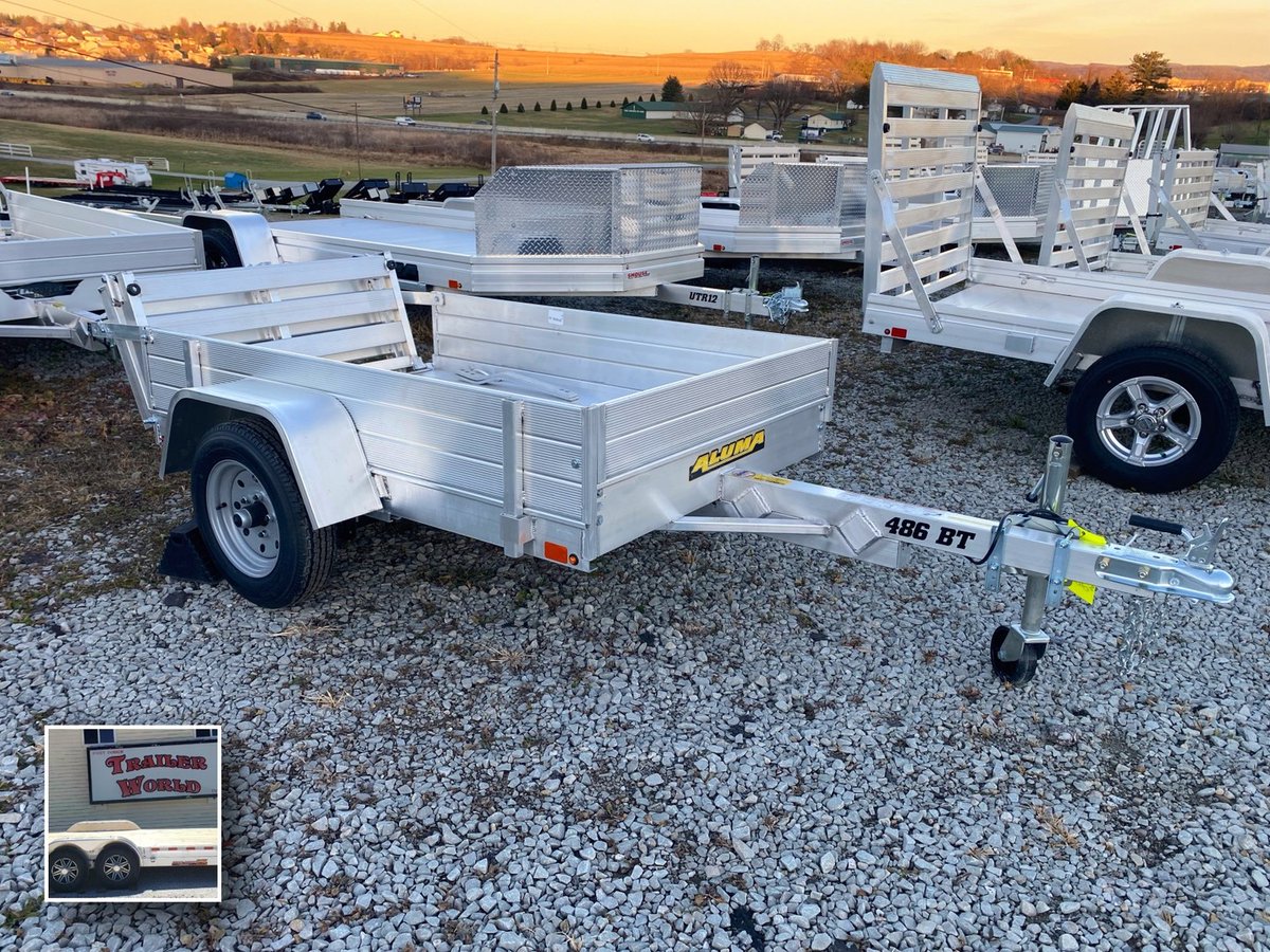 IdaFierst's tweet photo. Aluma 486-BT utility trailer with solid sides. Lightweight and easy to use around the yard. Call us today at (515) 972-4554. https://t.co/fZlWxmmkBX