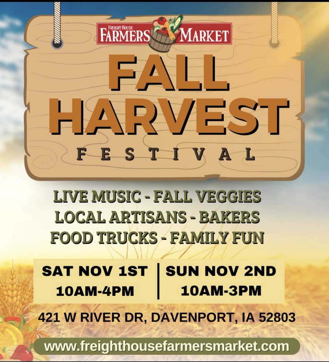 ElizabethLzhpg's tweet photo. Come enjoy fall festivities this weekend at the Freighthouse Farmers Market! https://t.co/Lo2Rc2oYGp