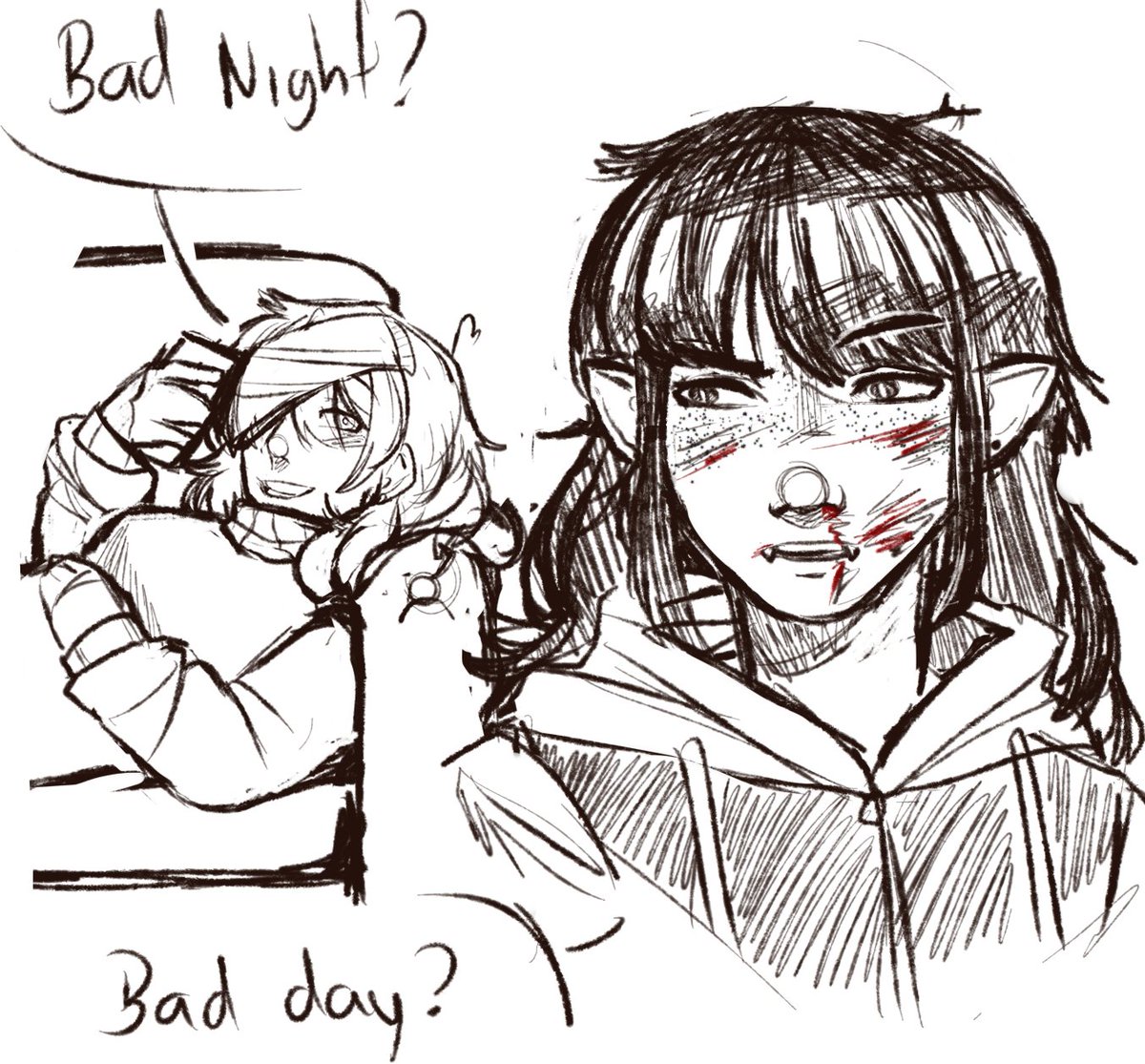 GgAnndre's tweet photo. Wenclair AU (Swapped Roles). Werewolf Wednesday, psychic Enid.  🐺✨🐦‍⬛
What do they prefer: a bad day or a bad night?

#wenclair #wenclairfanart #Wednesday #enidsinclair https://t.co/xSNM1hjbKP