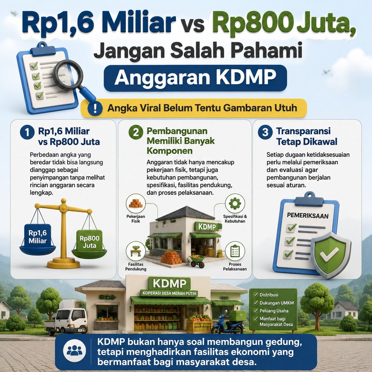 PhysEdMarlin's tweet photo. Jangan hanya terpaku pada angka yang ramai dibahas. Pahami dulu konteks, proses, dan tujuan pembangunan agar penilaian terhadap KDMP tetap berdasarkan fakta, bukan asumsi. 
#KDMPUntukMasyarakat https://t.co/lcKdbC5Jh7