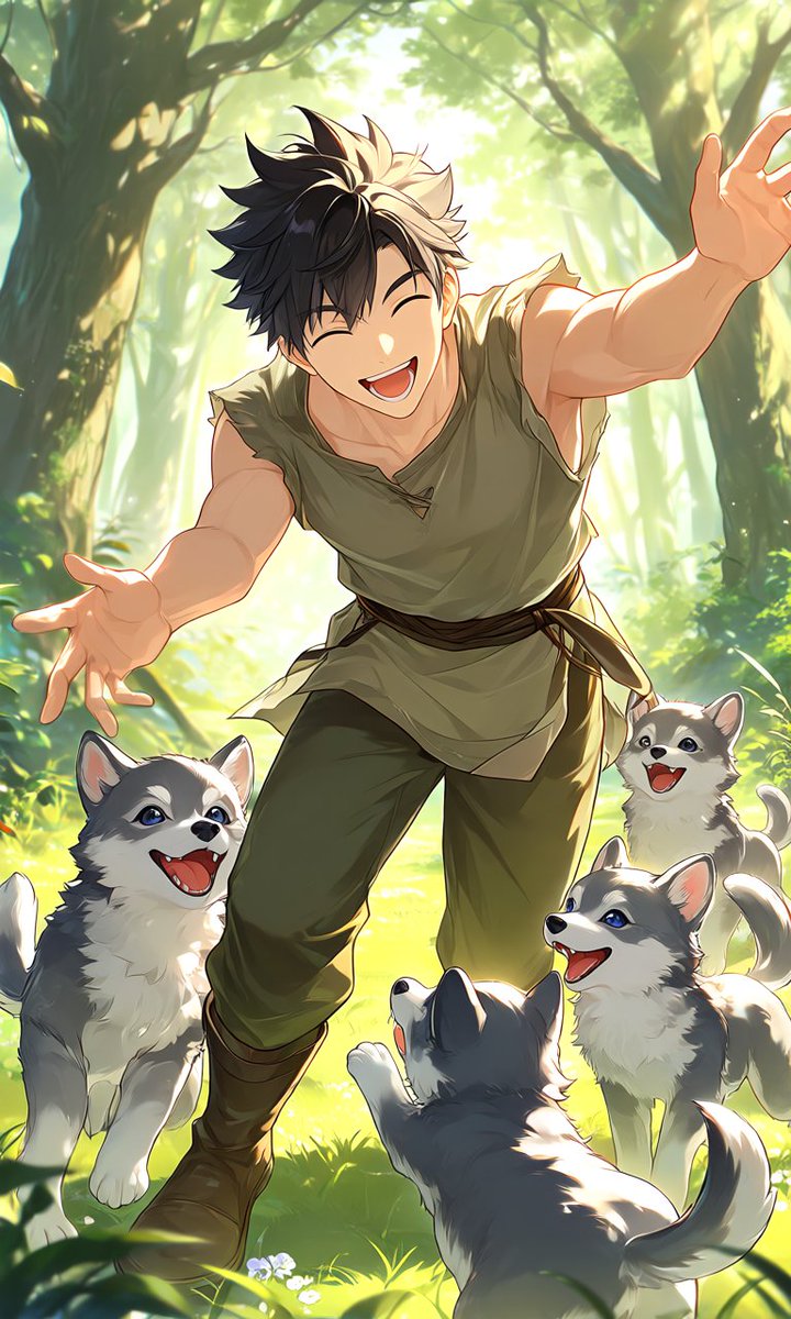 tsukumo5963's tweet photo. モフモフ天使たち🐺✨
可愛すぎて、こっちまで笑顔になります😊
​#癒やし  #オオカミ https://t.co/YshefdAkeS