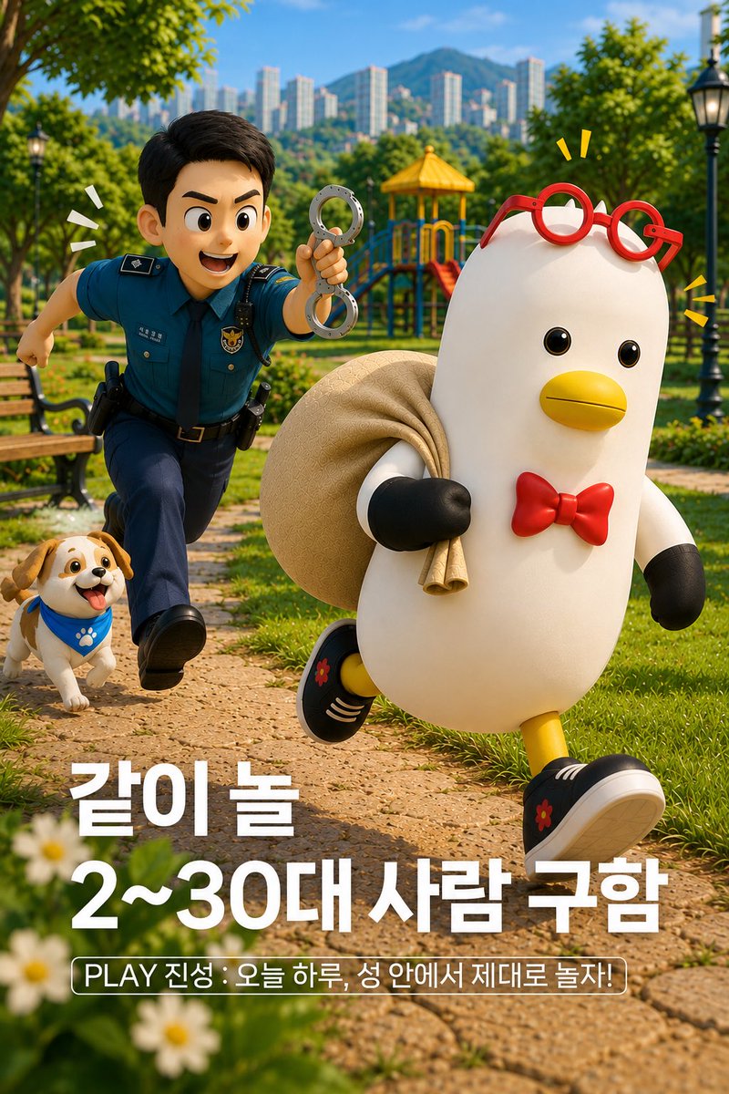 BusanCityGovt's tweet photo. 🌳 부산한공원 시즌2, 이번엔 제대로 놀아볼 사람?🔥

공원에서 산책만 하기엔 아쉽잖아요?👀
부산한공원 시즌2가 이번에는 진성공원에서
어른들을 위한 플레이그라운드를 엽니다!

🎮 PLAY 진성 : 오늘 하루, 성 안에서 제대로 놀자!

60초 챌린지부터 배신자 릴레이, 보물찾기,
진성 경도, 깃발점령전까지!
친구들과 팀을 이루어 뛰고🏃 미션을 찾아다니고🔎
승부욕 제대로 불태워보세요🔥

마지막에는 MVP·인기상 등 시상과 경품 추첨까지!

“이런 놀이 아직 재밌어?”
일단 시작하면 누구보다 진심이 될걸요?😎

📍 부산진성공원
🎯 부산한공원 시즌2 「PLAY 진성」
👥 참가대상 : 20~30대

👉 참가신청
https://t.co/HWT38yr7Zg