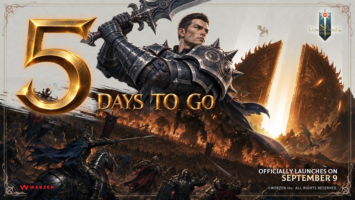 SUN__Origin's tweet photo. ⏳ 5 Days to Go!

Five days until launch, and Brakion is getting closer!

Berserker, Dragon Knight, Valkyrie, or Elementalist. Which class are you playing first? ⚔️

🔗 Pre-Register Now
https://t.co/SZd4oYEZLx

#SUNOrigin #SoulOfTheUltimateNationOrigin #MMORPG #Launch #5DaysToGo https://t.co/ZNOpO1TJS9
