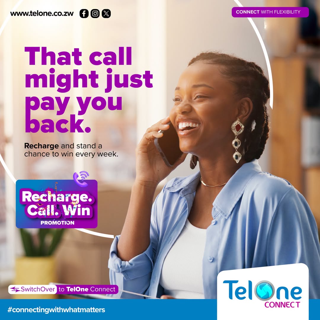 TelOneZW's tweet photo. That call might just pay you back!
#RechargeCallWin
#ConnectingWithWhatMatters https://t.co/eyBZnkWxgP
