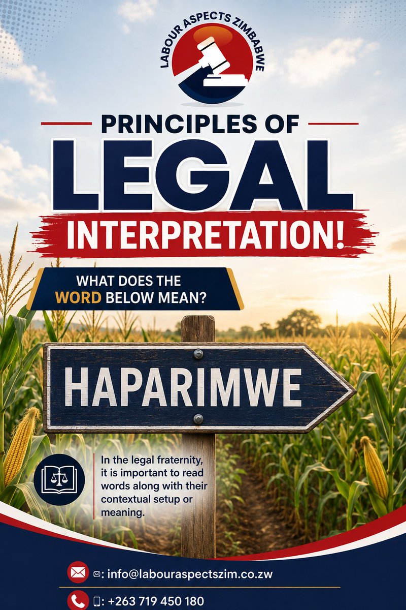 LabourAspectsZW's tweet photo. LEGAL INTERPRETATION 

Interpret words well.

You come across a Harare City Council sign post below and you see a thriving maize field behind it...

Did the owner of the maize field's interpretation of the signpost CORRECT?

#legalinterpretation
#laborlaw 
#labouraspectszim https://t.co/ms0HoilqEO