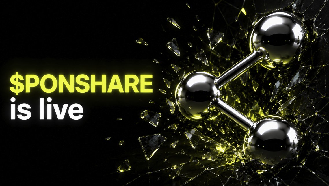 Ponsharecom's tweet photo. $PONSHARE is live on @ponsdotfamily

CA: 0xd0b0307c2160d1196bc31f9f55b48c123b0221a1

https://t.co/I72i4uotCO https://t.co/nQ8DzB1wjr