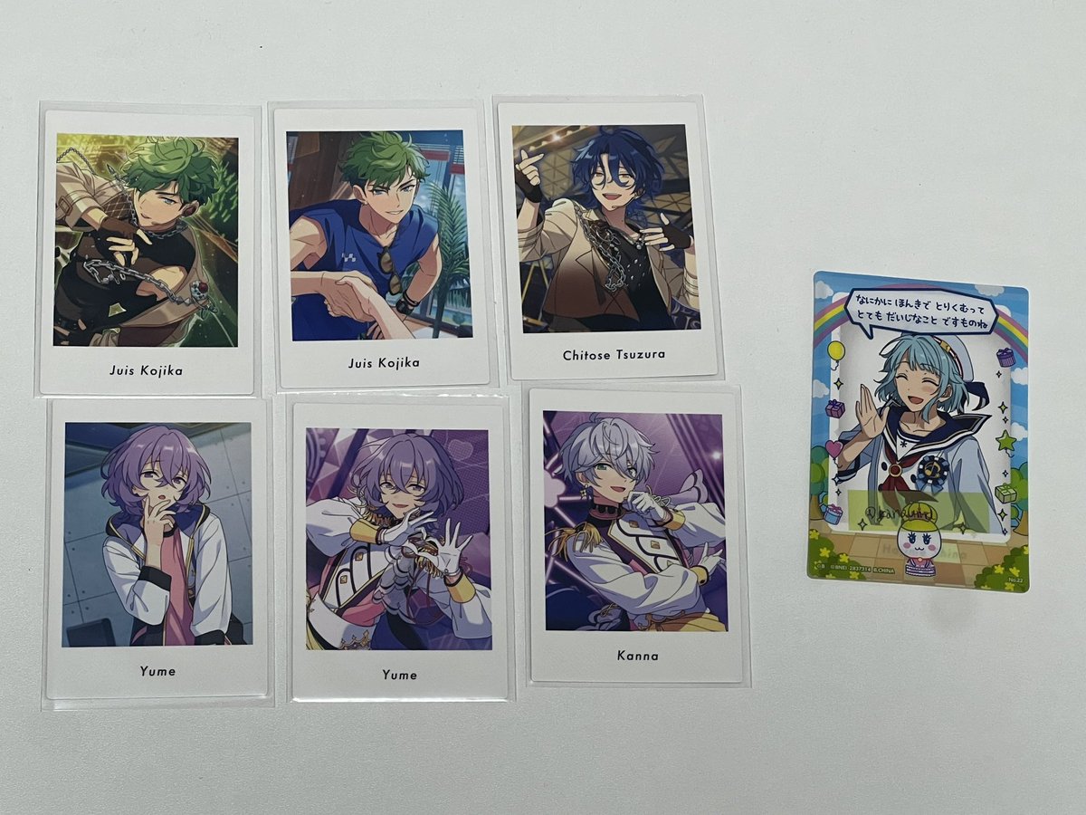 kanaumd's tweet photo. 【交換】あんスタ ぱしゃっつ debut collection2 メロアス エスプリ

譲

カンナ ユメ ジュイス チトセ

求

望見　ライカ　 >  エス  維吹　(各1枚)

望見1枚優先
都内手渡し(ALT)又は郵送(2枚以上)
検索からでもお気軽にお声掛けください。 https://t.co/HMRmhTby8z