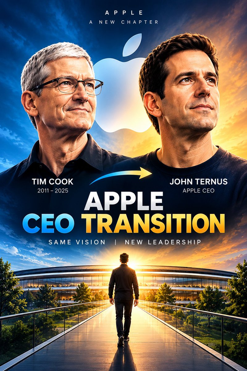 auriotatech's tweet photo. Tim Cook’s Apple era is over. 🍎
Now John Ternus takes the lead.

Here’s what happens next 👇
https://t.co/myCXRj8dUw

#apple #appleceo #LaCasaDeLosFamososMéxico #GranHermanoGeneraciónDorada #usa https://t.co/JDh3hGI6Tl