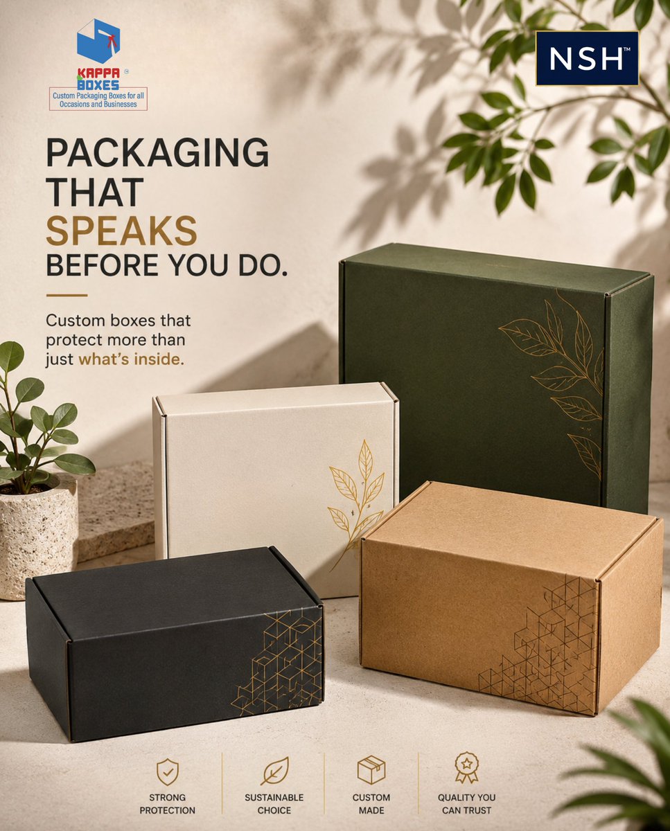 BoxesKappa32954's tweet photo. Packaging is more than protection — it is the first impression your product makes.
#KappaBoxes #PremiumPackaging #CustomPackaging #PackagingDesign #LuxuryPackaging #BrandedPackaging #CustomBoxes #PackagingSolutions #BrandPackaging #ProductPackaging #PackagingMatters https://t.co/7iLEDKdMJM