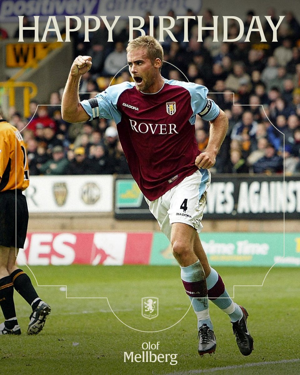 AstonVilla's tweet photo. A happy 49th birthday to Olof Mellberg 🎉 https://t.co/IwikNeD5M5