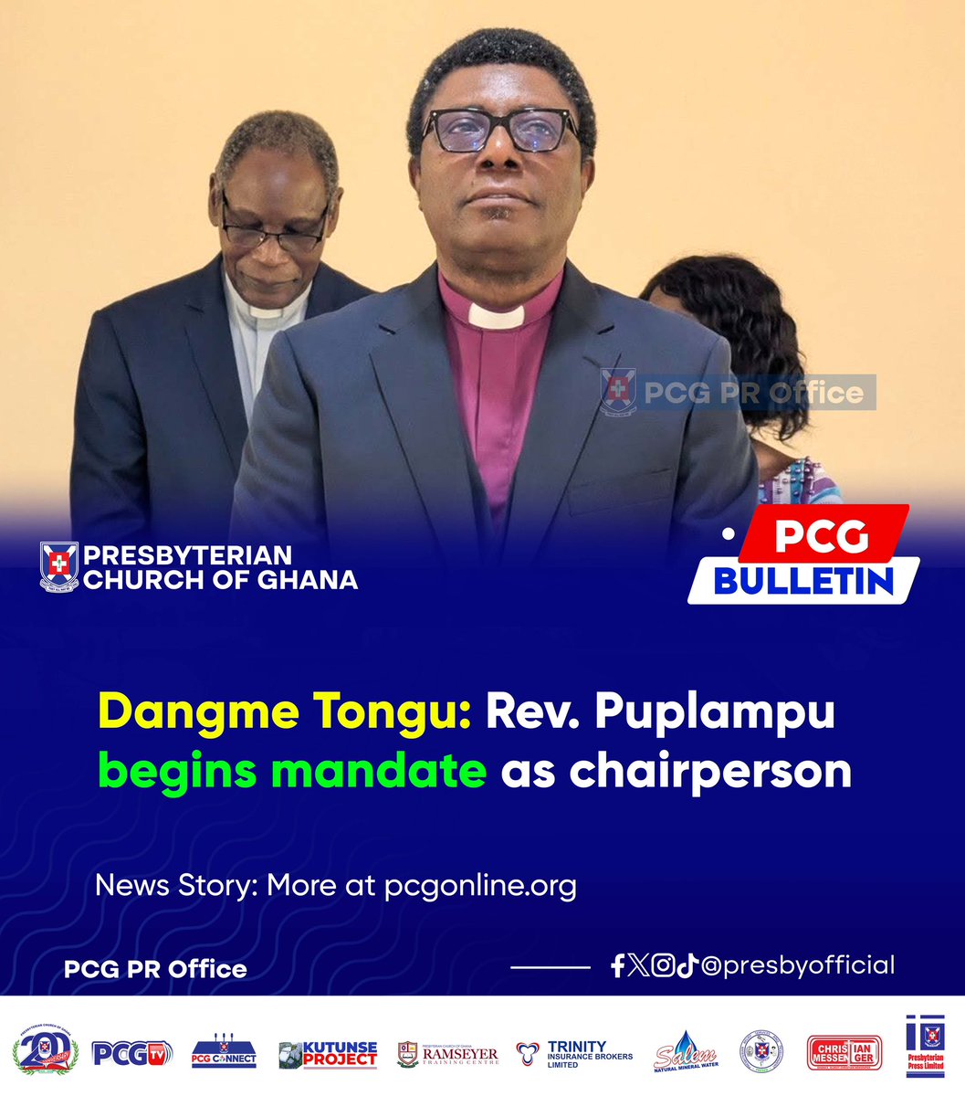 PresbyOfficial's tweet photo. The newly elected Chairperson for Dangme Tongu Presbytery, Rev. Gideon Buernor Puplampu, has officially begun his mandate, marking a significant leadership transition within the Presbytery. Full story here: https://t.co/p2Pwx0ulI9 https://t.co/jjDb8pyDbP