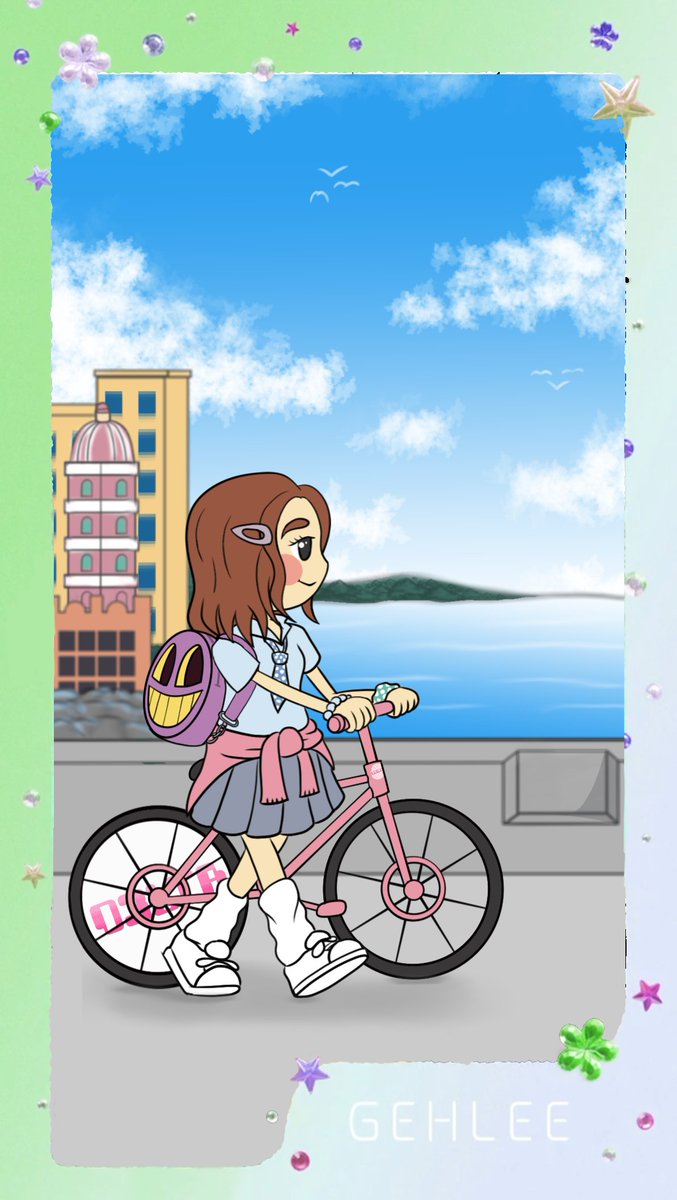 FejIvan96586's tweet photo. Gehlee and her bike Fun illustration video included 
#GEHLEE #UNIS #GIMMESUMMER https://t.co/2CkXlINxm4