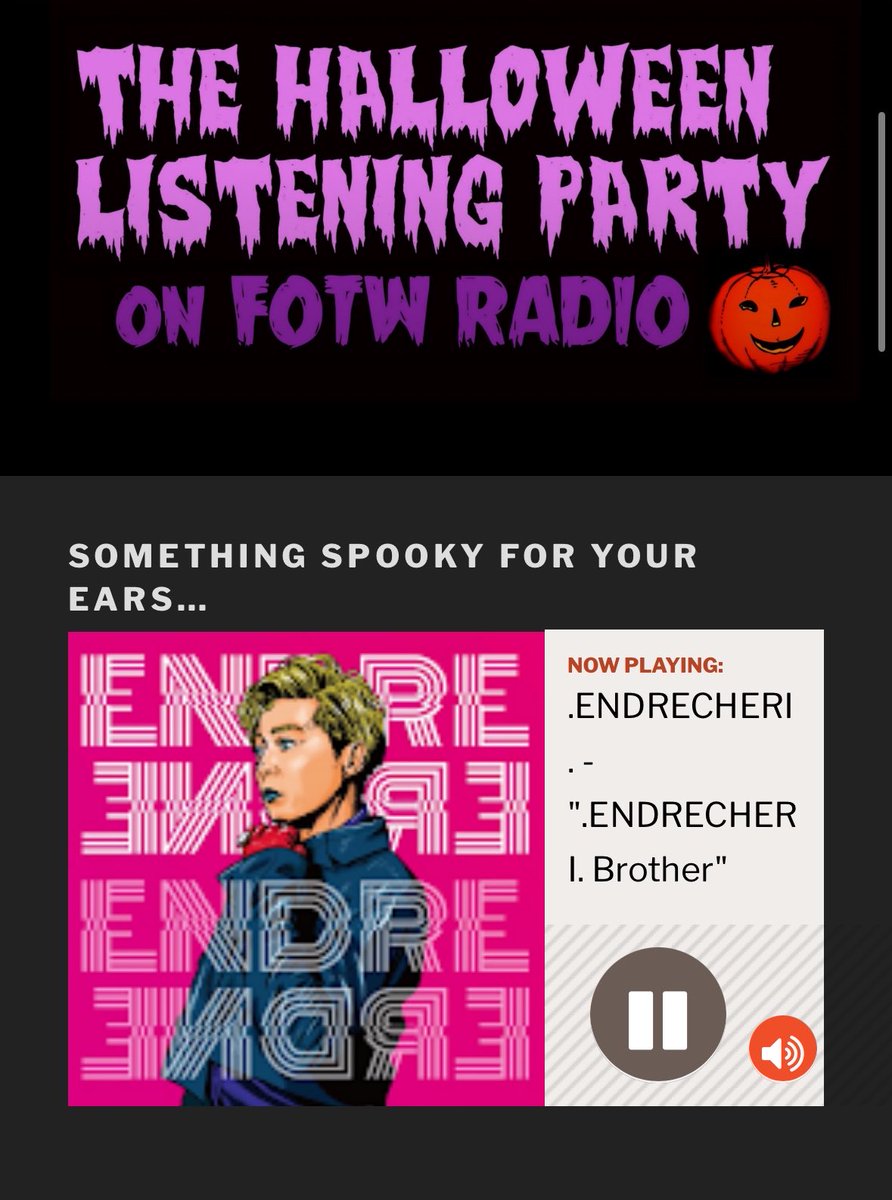 dmt_oO_'s tweet photo. 🇦🇺📻 #HalloweenRadio 🎃
@fotwradio 

Thank you so much for playing “.ENDRECHERI.brother” by .ENDRECHERI. today! 💜🎶

Yesterday, I couldn’t access the radio from the usual page, so I was a little worried. But I was relieved to find that everything was back to normal today! ✨

I was also happy that I could still listen yesterday through another way. 🥹💜

Thank you for always bringing .ENDRECHERI.’s music to Australia! 🇦🇺💜🎶

Sending love from Japan 🇯🇵✨
