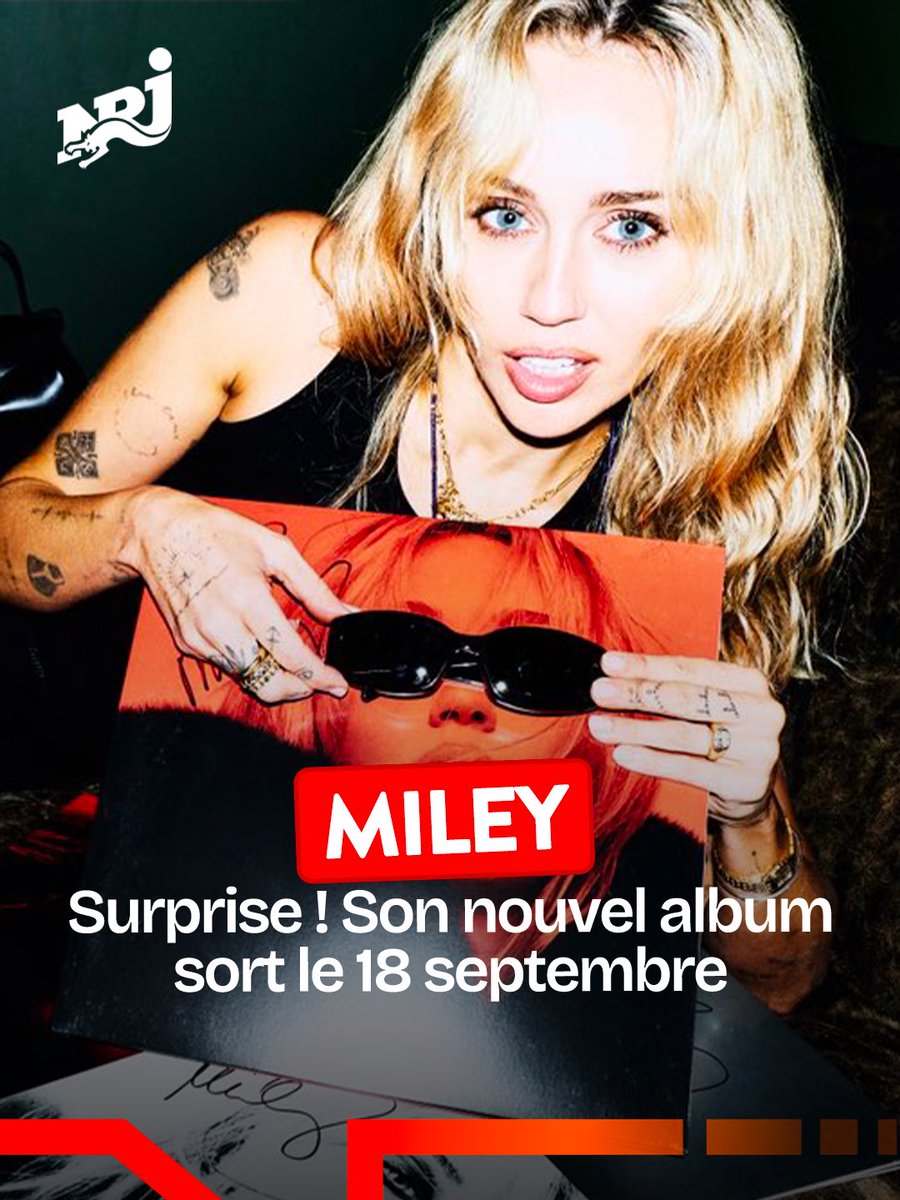 NRJhitmusiconly's tweet photo. C’est officiel Miley Cyrus devient juste « Miley » et elle sort un nouvel album dans deux semaines 🤯 

Il s’appelle « BASS PERSUADES », il sort le 18 septembre  ET la tracklist est déjà dispo. Merci de nous régaler @miley 💅 https://t.co/iRPo01iCCu