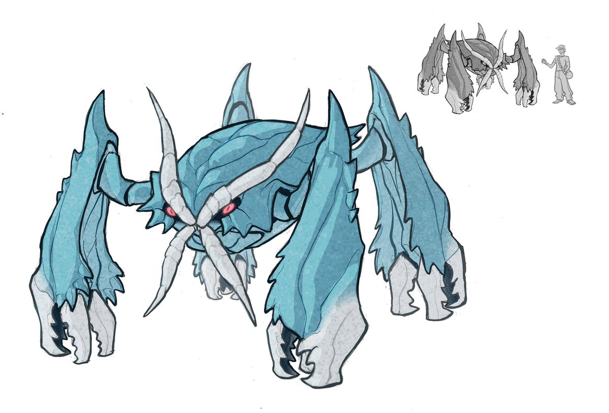 Godzill60740717's tweet photo. On a related note it's funny that every artist that does realistic pokemon just unanimously agrees metagross is a crab https://t.co/DslCxNanW9