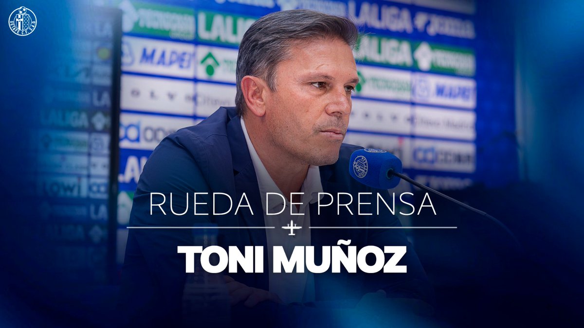GetafeCF's tweet photo. 🎙️▶️ Sigue EN DIRECTO la rueda de prensa de Toni Muñoz. 

👉 https://t.co/iNQCyH5hjw 👈 https://t.co/O1nUTtaYS2