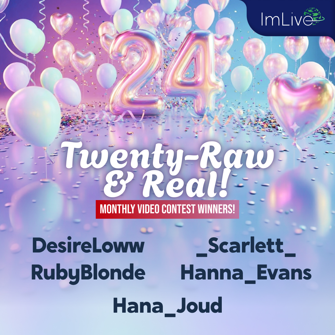 ImLiveCom's tweet photo. 🎉 Congratulations to our Monthly Video – "Twenty-Raw &amp; Real" winners! 

Your creativity, confidence, and amazing performances truly stood out.   

🌶️Visit the site: https://t.co/5uQkkBfrp6 
🔗Host signup: https://t.co/J6Iiip01jG 

#Congratulations #Winners #MonthlyVideo #Contest https://t.co/47pOHO0Qr6