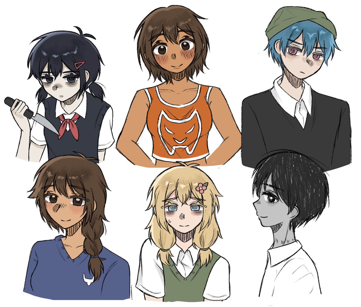 tealtinted's tweet photo. #omori #omorifanart 
the genderbent gang ! ! https://t.co/aQ6jtnLu3T