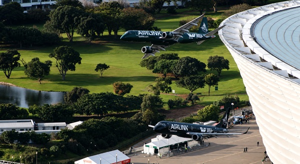 tripenger's tweet photo. Airlink’s Viral Cape Town Stadium, another pre-match aircraft flyover has been confirmed ahead of the third Springboks vs All Blacks Test on 5 September: FNB Stadium, Johannesburg. Follow Tripenger for flight deals, aviation news, travel tips and more. Link in comments. https://t.co/Y9LoJ1mjJC