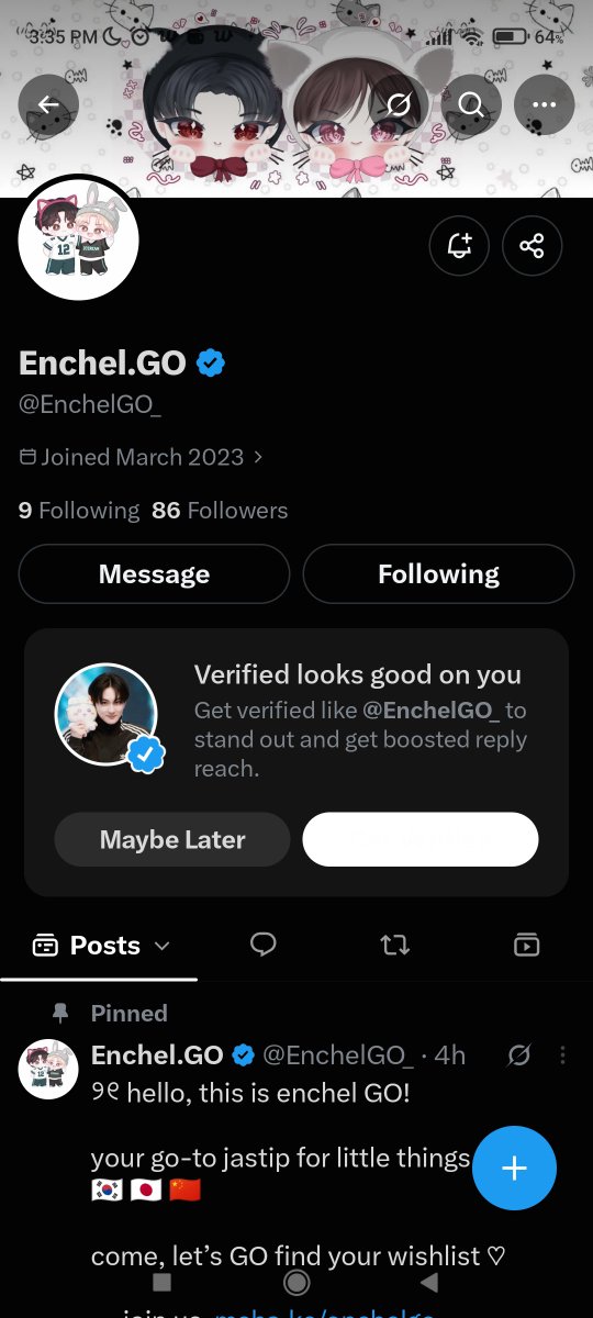 enwonchuu's tweet photo. @EnchelGO_ done follow &amp; join
semoga enchel bisa semakin gede &amp; dipercaya oleh more people‼️ suka bgt kalo coret pc di sini, arrv inanya cpt bgt &amp; kalo setiap update selalu jelazz, ily enchel https://t.co/ubBcQBKbCd