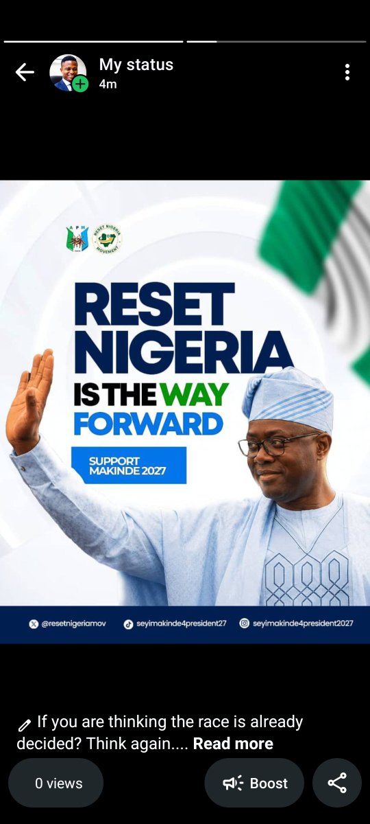 asiaadex's tweet photo. I’m hopeful about what Nigeria can become with the right vision and leadership.

Vote Seyi Makinde 2027.
#Voteseyimakinde4president
#Performanceoverrethoric
#Leadershipintegrity
#Resetnigeria2027
#Makinde2027 https://t.co/CwiZvghX1t