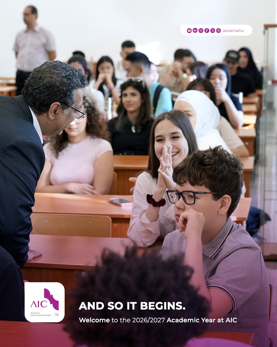 Avicennahu's tweet photo. Today, AIC came alive again as we welcomed our students to the 2026/2027 academic year.
New faces. New friendships. New questions. New possibilities.
A new chapter of learning and growth starts together.
Welcome back to AIC. Welcome home.
#AIC #ActiveLearning #FutureOfEducation https://t.co/1hwAWZhFWs