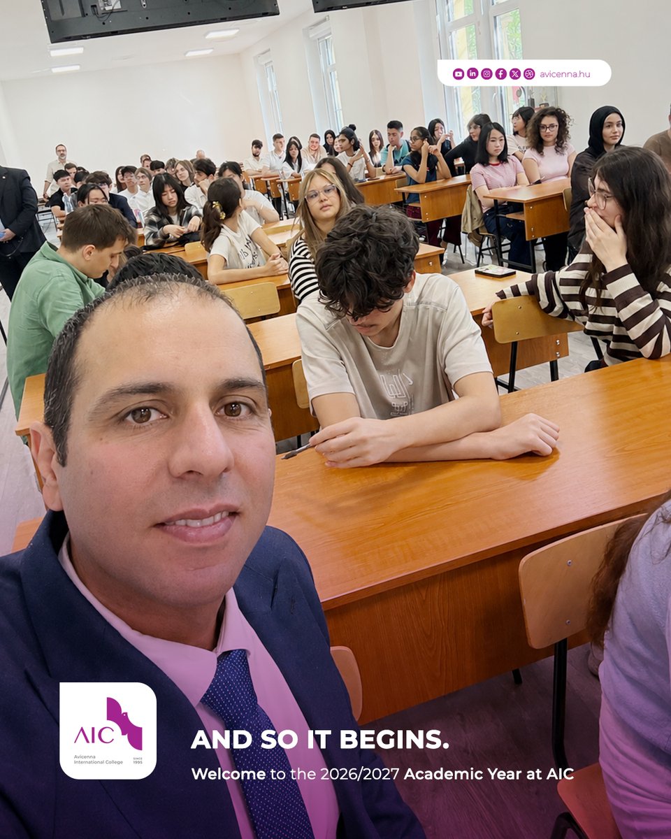Avicennahu's tweet photo. Today, AIC came alive again as we welcomed our students to the 2026/2027 academic year.
New faces. New friendships. New questions. New possibilities.
A new chapter of learning and growth starts together.
Welcome back to AIC. Welcome home.
#AIC #ActiveLearning #FutureOfEducation https://t.co/1hwAWZhFWs