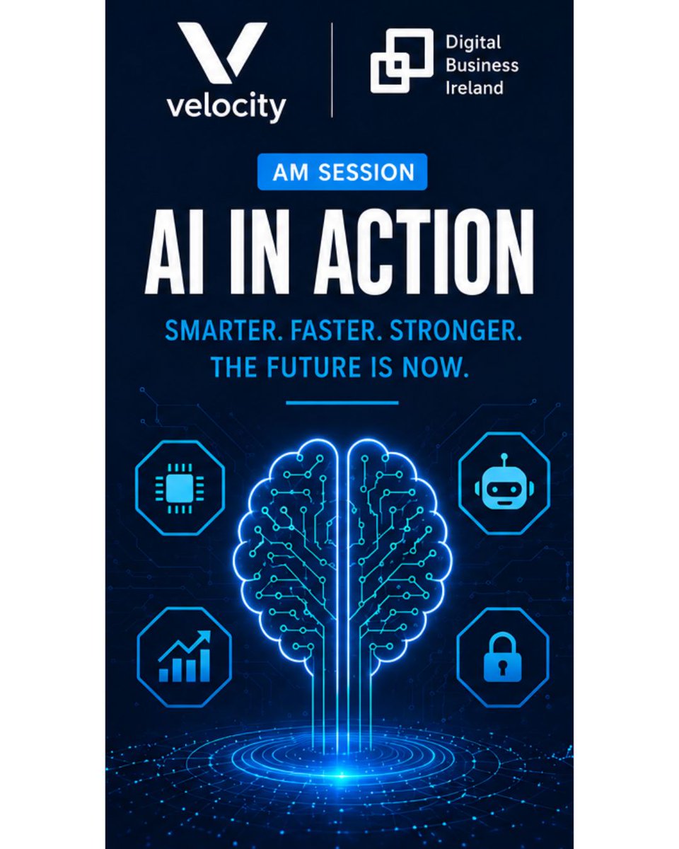 DigitalIre's tweet photo. AI is here. Now let's put it to work. 🤖 ⚡

Our AI in Action morning session at DIGITAL VELOCITY will look beyond the hype and into the opportunities.

Smarter. Faster. Stronger.

📅 10 September | 📍Pitch, Dublin

Secure your ticket today: https://t.co/JMCK97W5Tk https://t.co/fVDVHHsNVr