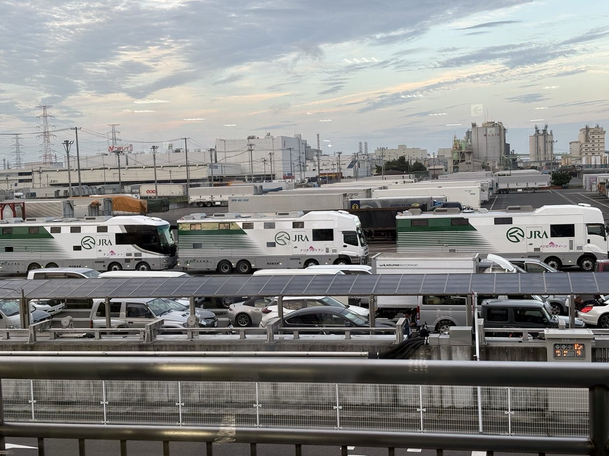 bon_tres25736's tweet photo. ええええええ！！！！！！
なんで仙台港に馬運車？？
仙台で初めて見た‼️
一緒に苫小牧行ける⁉️
馬がいなくても興奮MAX https://t.co/X8AwuaXTNp