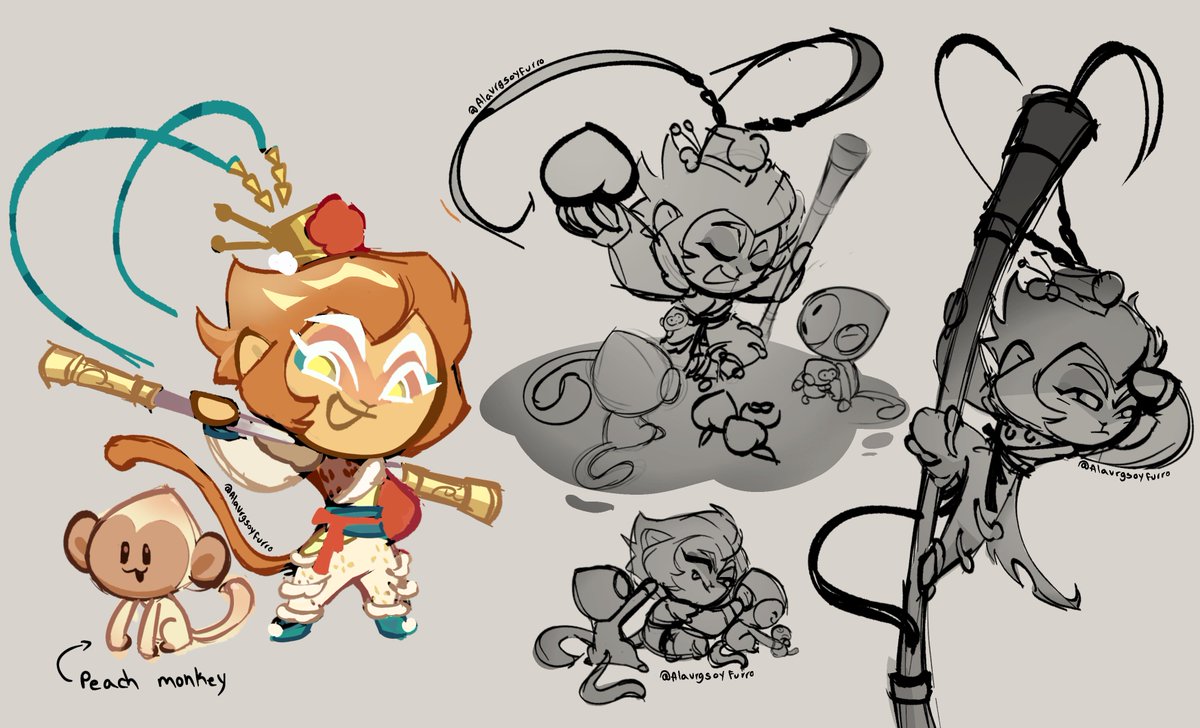 Alavrgsoyfurro's tweet photo. His design is beautiful 😭😭😭, I came up with the idea of making little peach monkeys and made some drawings!!
#LEGOmonkekid #legomonkiekid https://t.co/zQ8guJtm1k