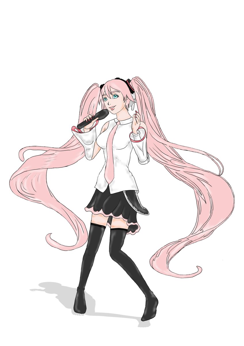 qTc7ASErTPqTTLh's tweet photo. 初音ミク生誕祭…ですよね…たぶん...クロエさんに初音ミクのコスプレを…していただきました…ピンク髪バージョンです...＃みんなで楽しむTwitter展覧会　月黄泉さんの話…は29Pまで…人物線画が完成しました…ネームを直しながら…何とか進めています...最近はいい感じに描けて…きました… https://t.co/BdWNtAbYpl
