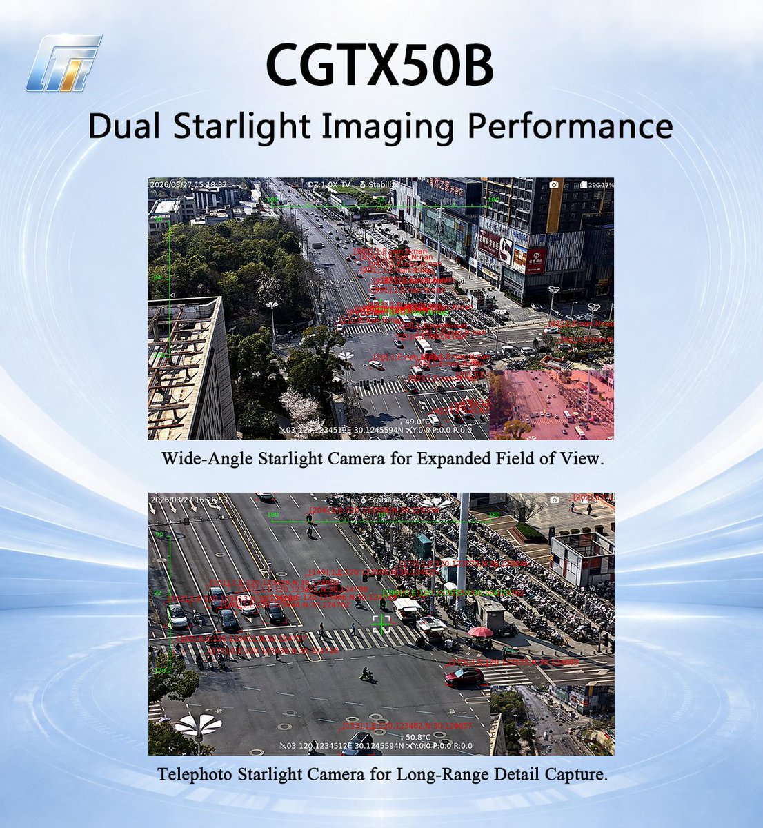 CticGimbal's tweet photo. 🚁 Meet CGTX50B – Dual Starlight EO Camera Gimbal
Sharper aerial vision, day and night.
✨ Dual starlight cameras
📷 Wide-angle+telephoto imaging
🎯 AI-assisted image processing
🎥 3-axis gyro stabilization
⚖️ Only 175g lightweight payload
#Drone #UAV #Gimbal #AI #ComputerVision https://t.co/OZsBxhuXnj