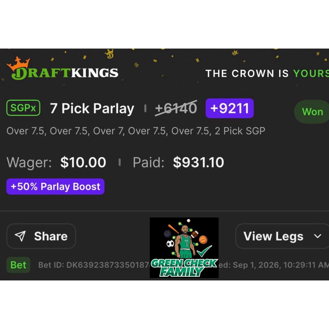 GCFdiscord's tweet photo. GCF streakinnnn✅✅✅ with a lotto overs smack,SGP smack, and single action. Football is around the corner 👀👀👀. Join our discord on WHOP for daily sports betting analytics  and plays.

https://t.co/Qg5IjeUru7 https://t.co/0bZf3d1i4P