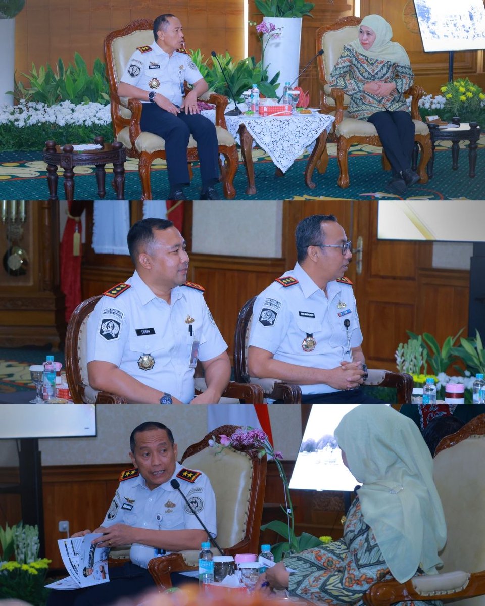 HumasRutansby's tweet photo. Karutan Surabaya dampingi Kakanwil Ditjenpas Jatim audiensi dgn Gubernur Khofifah di Grahadi (1/9). Pertemuan bahas penguatan sinergi &amp; perluasan pasar produk karya warga binaan. https://t.co/aF3oEQteMy