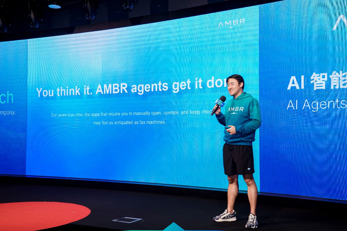ambr_io's tweet photo. Big thanks to everyone who joined the AMBR launch and signed up to try Ambre and Mia.

Shoutout to @MichaelWuAmber , Vicky Wang and Charlie Li for sharing the thinking behind what we’re building.

AI agents that act, not just answer.

#AMBR #AIAgents #LaunchDay #Fintech #AgenticAI #Ambre #MIA