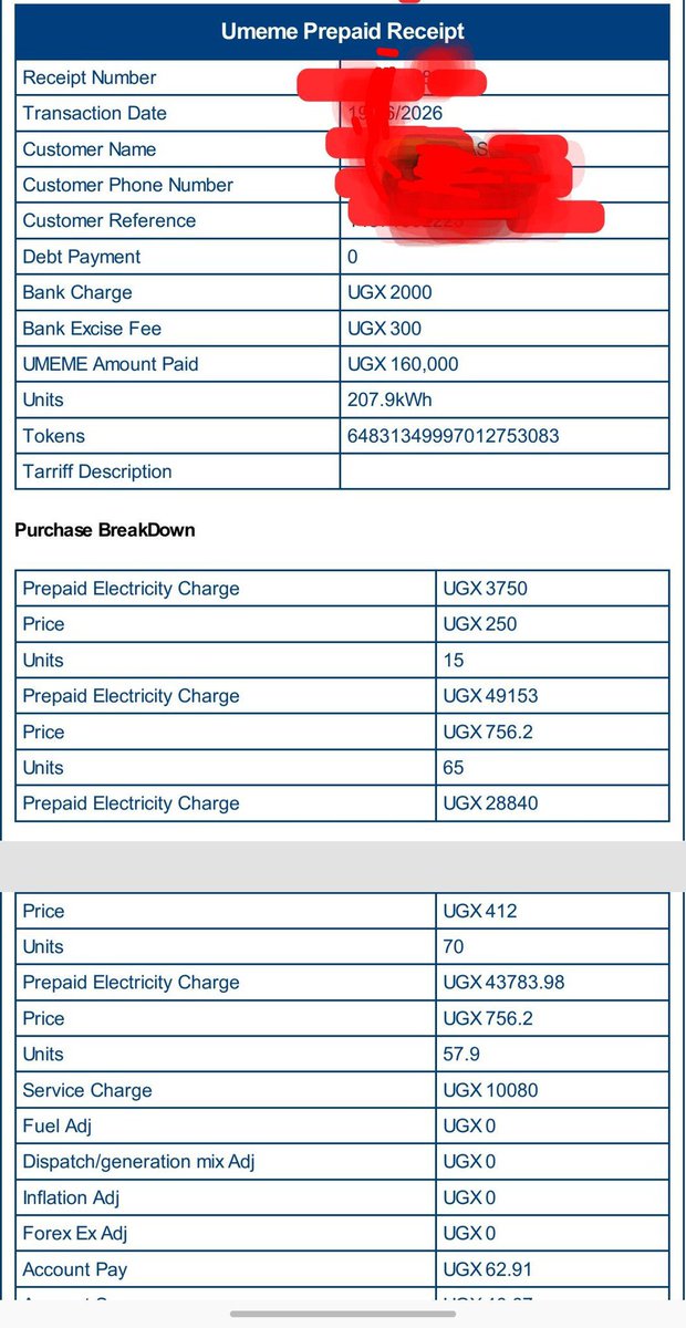 BobBogere's tweet photo. Someone bought 207.9 kWh of UEDCL electricity in one month.

He paid UGX 160,000.

Now suppose he wants solar to replace  that grid consumption.

The best question isn't what is the price of solar?

It's how big does my system need to be? 🧵 1/9: https://t.co/Ls7CMqgWvF