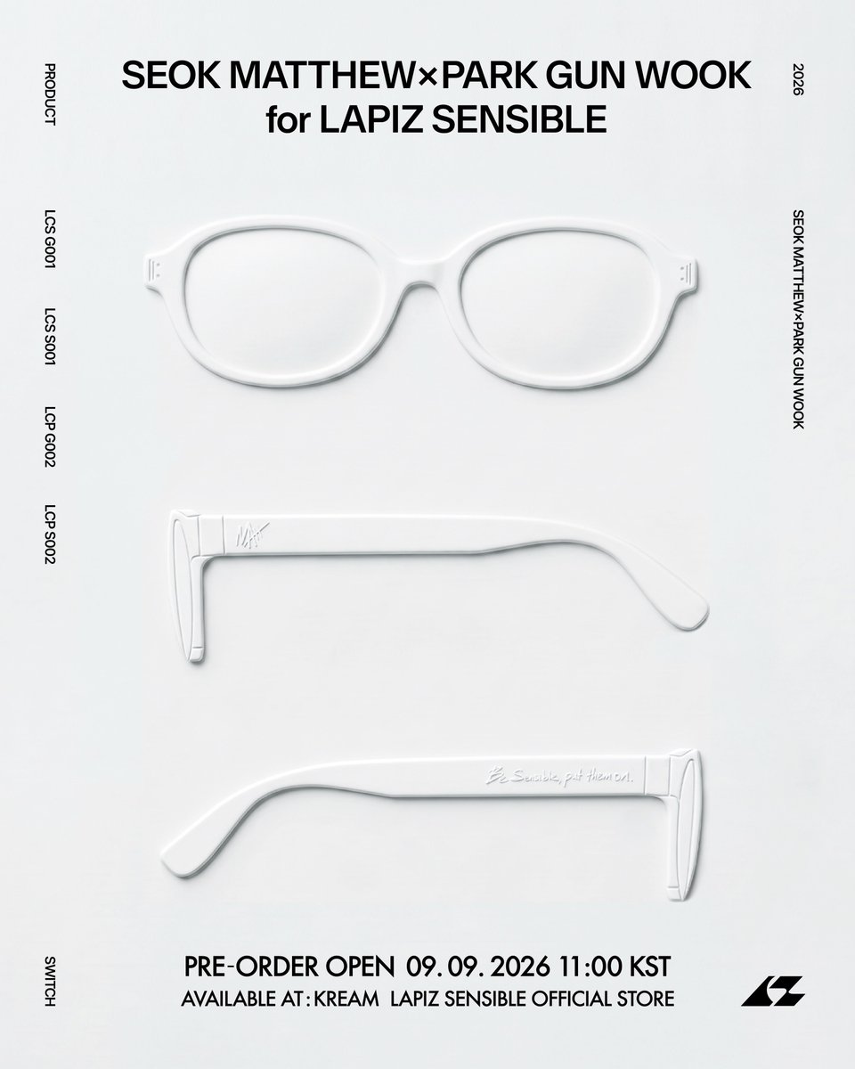a2b1popbase's tweet photo. ZEROBASEONE's Seok Matthew and Park Gunwook are both set to release their custom design 'SWITCH' glasses collection in collaboration with Lapiz Sensible Korea.

Pre-order open September 9th at 11AM KST. https://t.co/yV3NQZlCVS