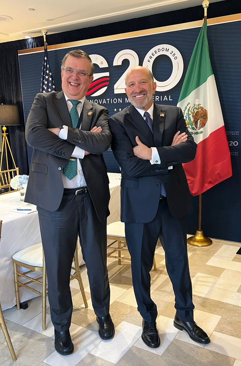 m_ebrard's tweet photo. Muy buena iniciativa del Secretario Howard Lutnick el convocar a los integrantes del G20 para dialogar sobre innovación !! https://t.co/NoJS92EdLP