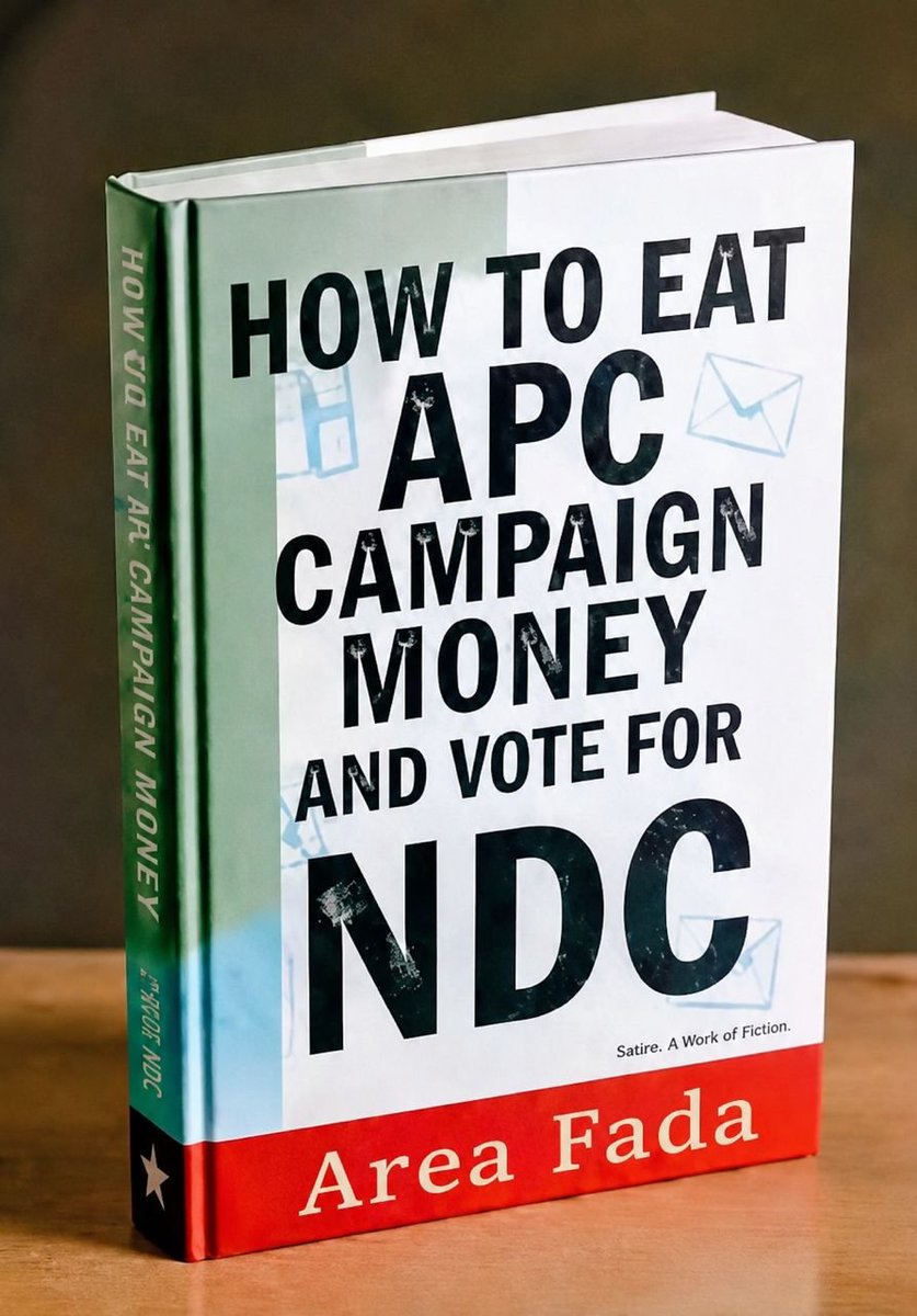 AreaFada1's tweet photo. "I am a patriotic citizen. That is why I will diligently collect APC campaign money to reduce their vote-buying budget, and then vote NDC to save the country. Two good deeds in one day."

Unknown.
Lagbaja. https://t.co/qIeIM8v6xU