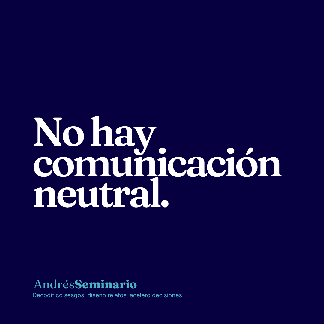 AndresSeminario's tweet photo. No hay comunicación neutral. https://t.co/X2xXfdBZqI