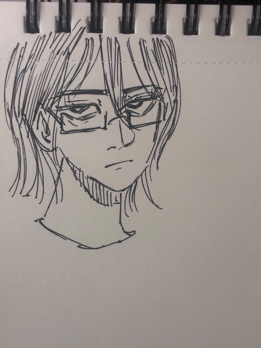 wake_up_she3ple's tweet photo. adding the glasses really makes a huge difference (but i probably shouldve dug out a red pen for this) #handjumper https://t.co/Aku89rIetP