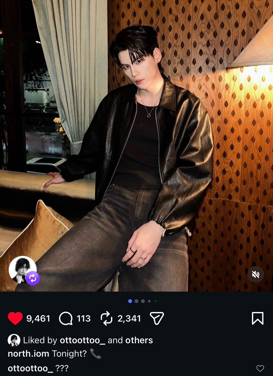ottosnorthie's tweet photo. otto commenting “???” on north’s ig post and saying that he’s seen it and telling north to delete it in his ig channel i’m crying 😭😭 https://t.co/Z1uuit30HP