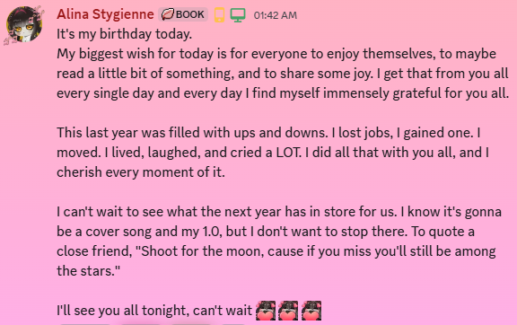 Alina_Stygienne's tweet photo. Birthday. https://t.co/QEQkLvg9SF