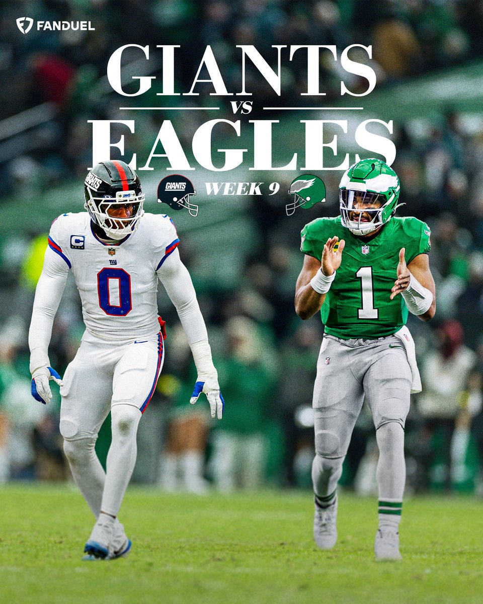 Eagles's tweet photo. Historic rivalry 🤝 Historic uniforms

See you in Kelly Green Week 9

@FanDuel | #FlyEaglesFly https://t.co/X1hBTu3Ssb