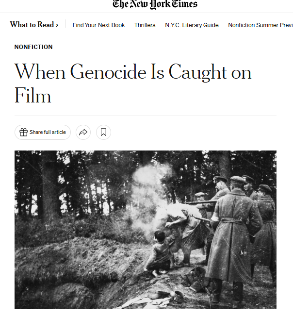 ArmstrongEcon's tweet photo. The NY Times exposed how the Ukrainian Nazis were exterminating Jews. Here they photographed shooting a Jewish family in Miropol, Ukraine, in 1941. 

They did not shoot the small children. That would be a waste of a bullet. They threw the children into the pits and buried them alive with their dead mother. 

These are the people the EU, NATO, Neocons, and Zelensky, who now claims he is Jewish, are defending. We have chosen the wrong side and are now supporting the very acts of Adolf Hitler.