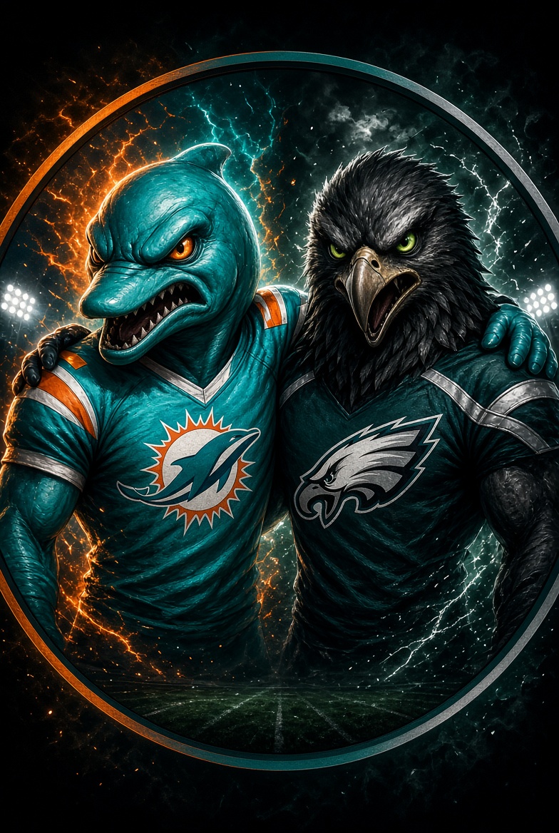 Newt13C's tweet photo. New profile pic! #PhinsEagles. Dolphins fan since I was a little kid is the 70's, married into an Eagles Season tickets holder family! I've always hated the 'Skins and Cowboys so it was a match made in Heaven! #PhinsUp #GoBirds 🐬🦅🇺🇸 https://t.co/Upt0NastnY
