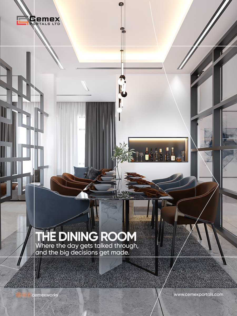 CemexPortals's tweet photo. A dining room is more than a place to eat. It is where conversations happen and people come together.

At Cemex Portals, we design dining spaces around how people actually live.

DM us to start your project or contact +234 818 175 1602, info@cemexportals.com

#CemexPortals https://t.co/Ewny6J6d8P