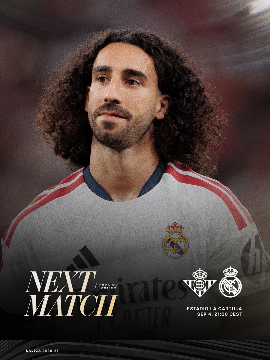 realmadriden's tweet photo. ⏩ NEXT MATCH
🆚 @RealBetis_en 
🗓️ 04/09 | 21:00 CEST https://t.co/bfgxt4ecvO