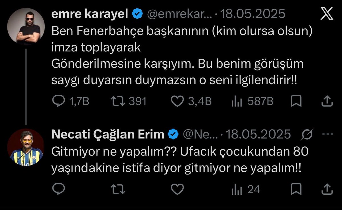 nikilauda1907's tweet photo. Necati’nin sevdiği kişilere istifa derseniz kötü niyetli bir hainsiniz.

AMA

Necati Eurolegue kazandıran kadroyu kuran Derya Yannier’e, seçime 1 ay kala Sadettin Saran’a, bir sene önce seçilmiş Ali Koç’a istifa diyebilir. Çünkü o Necati, her şeye hakkı var ama siz hainsiniz!! https://t.co/yMoQg6mg2m